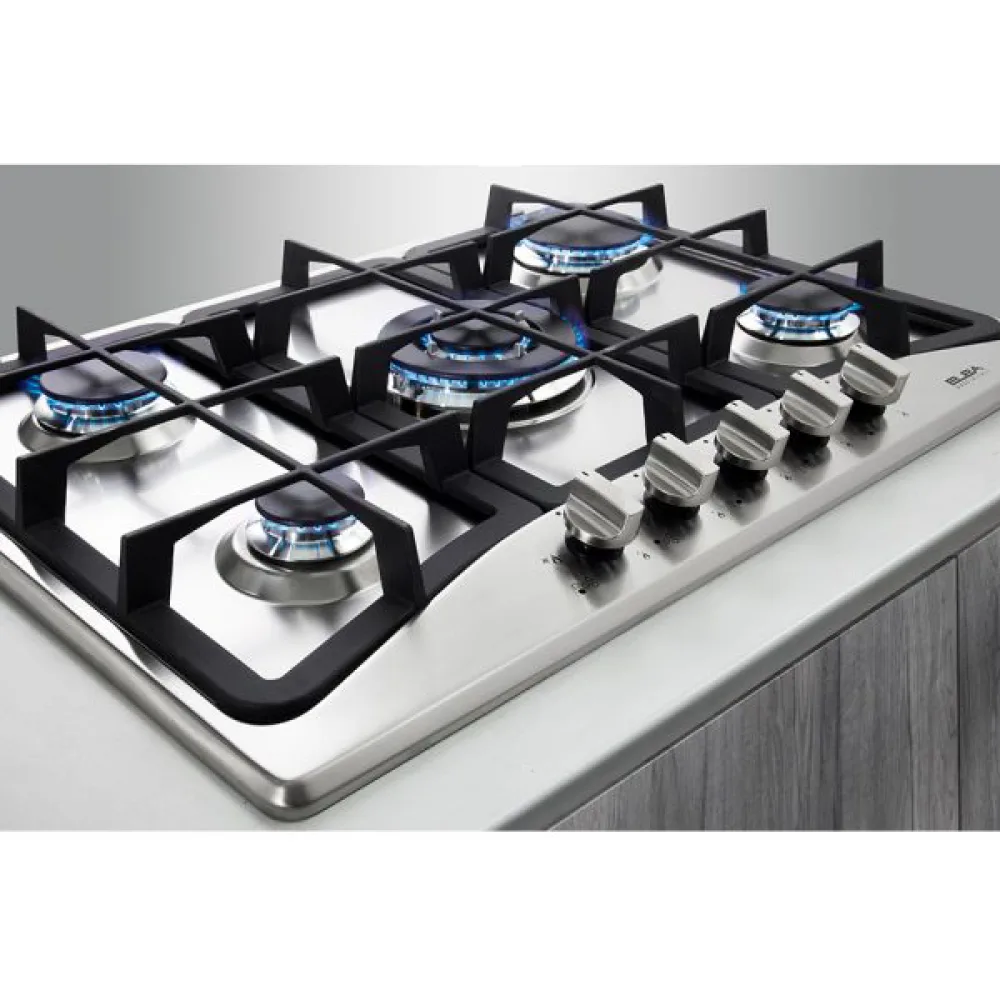 Elba Built-in Gas Hob 70 cm, Teflon, 5 Burners, Heavy-Duty · ASEN75545XD