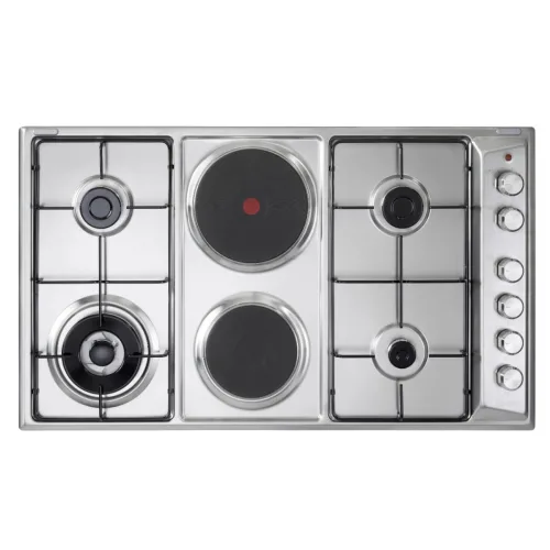 Elba Built-in Gas Hob 90 cm, 4 Burners + 2 Electric Plates, Standard · ASEN90420XD
