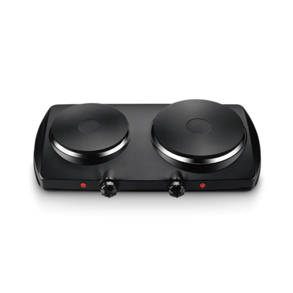 Homex Electric Hot Plate 2500 W, Double, Non-Stick Coating, Black · 69189