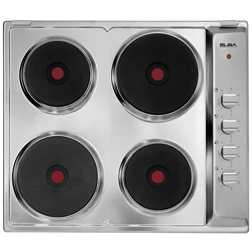 Elba Built-in Electric Hob 60 cm, 4 Plates (4 rapid, with red dot) · ASES60046X