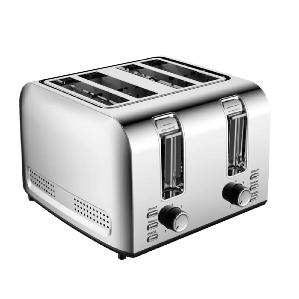 Homex 4-Slice Toaster 1500 W, 7 Control Settings, Silver · 85834