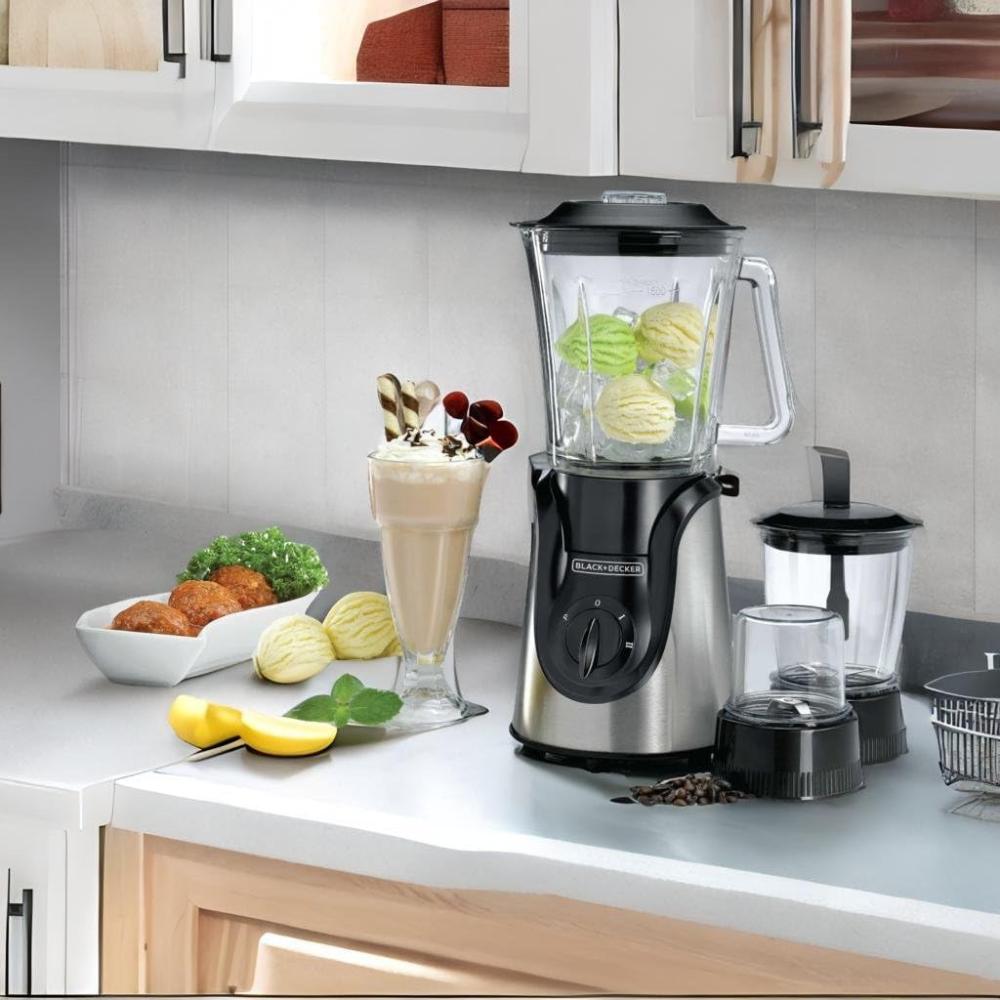 خلاط زجاجي 0 600 واط بلاك اند ديكر 600W GLASS BLENDER WITH G — صورة 5