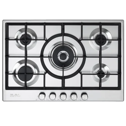 Elba Built-in Gas Hob 75 cm, Elio Hob 70 cm, 5 Burners, Steel · ASELIOEN75545