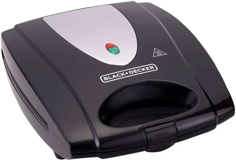 Black+Decker Sandwich Maker & Grill, 4 Slices, 1400 W, Black · TS4080-B5