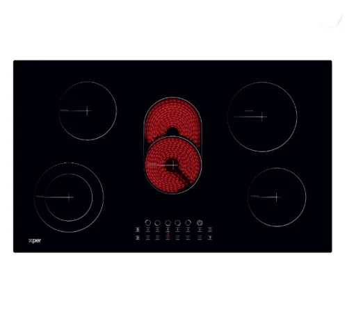Xper Built-in Electric Hob 86 cm – Built-in Hob 86 cm, 5 Ceramic Zones · XPVC90BT