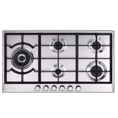 Elba Built-in Gas Hob 90 cm, Elio, 5 Burners, Left Double Burner, Heavy Duty · ASELIOEN95565