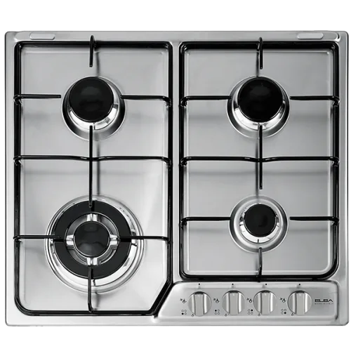 Elba Built-in Gas Hob 60 cm, 4 Burners, Light Grates (Large Burner) (Front) · ASEF60440X50MB
