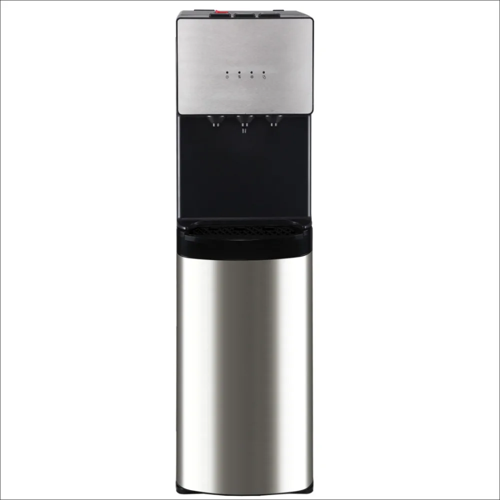 Elba Standing Water Dispenser, 3 Taps, Silver + Black, Internal Bottle · YL1566S