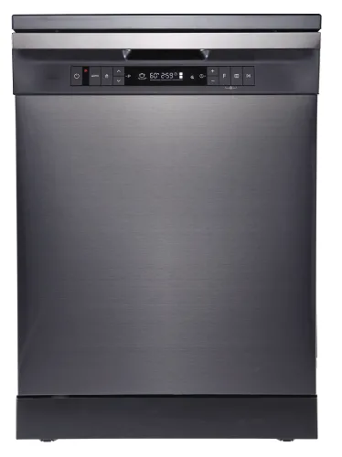 Elba Freestanding Dishwasher, 9 Programs, 14 Place Settings, Black Stainless Steel, 9, 9 Functions · ELBABLACK10001