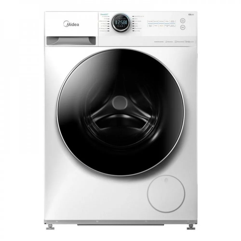 Midea Front-Load Washing Machine 10+7 kg with 100% Drying, White, Inverter · MF200D100WWSA