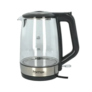 Homex Glass Water Kettle 1.6 L, 2200 W, Multicolor, 1850-2200 W Power · 63223