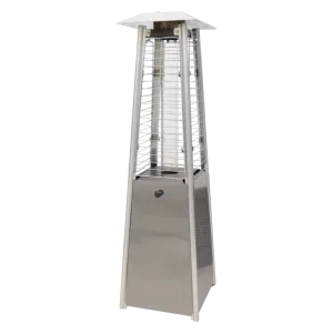 Garden Sun Outdoor Gas Heater 2500 W, Small Pyramid, Durable Aluminum Frame, Silver · 41327