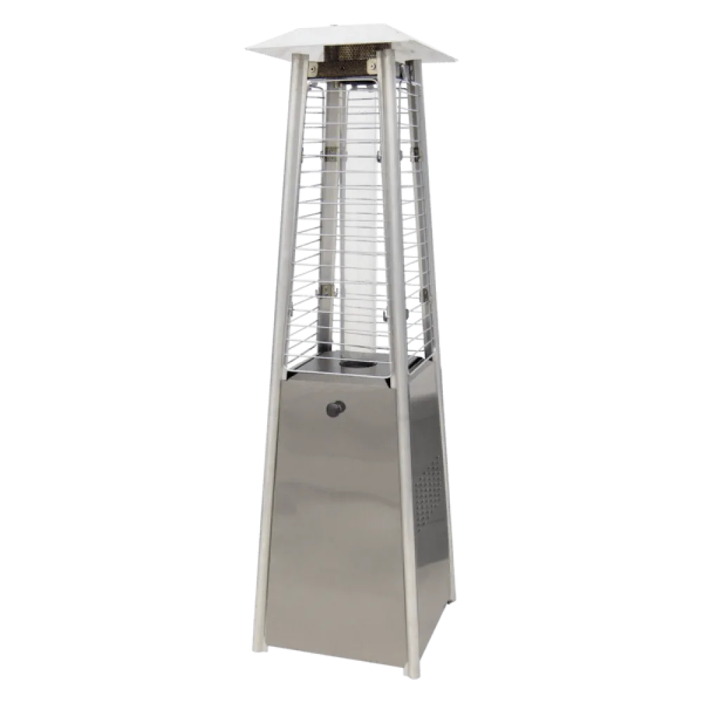Garden Sun Outdoor Gas Heater 2500 W, Small Pyramid, Durable Aluminum Frame, Silver · 41327