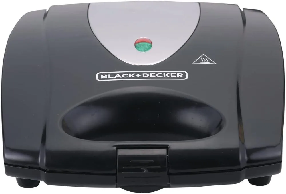 Black+Decker Sandwich Maker & Grill, 4 Slices, 1400 W, Black · TS4080-B5