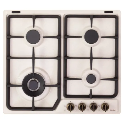 Elba Built-in Gas Hob 60 cm, 4 Burners, Heavy-Duty, Beige, Classic Knobs · ASENF65445AVD