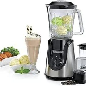 خلاط زجاجي 0 600 واط بلاك اند ديكر 600W GLASS BLENDER WITH G