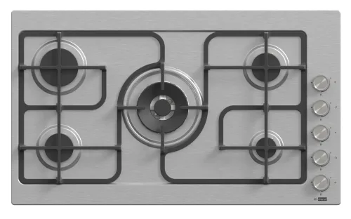 GL General Built-in Hob 90*60 cm, Gas, Large Center Burner, 5 Burners, Knobs · ST008