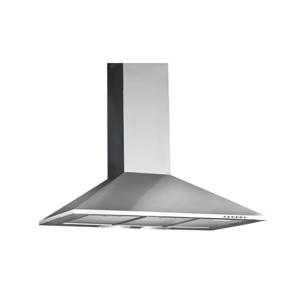 Elba Built-in Pyramid Kitchen Hood 90 cm, Platinum, Iron Motor · ASPLATINUM901250