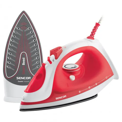 Sencor Ceramic Steam Iron 260 ml – 2200 W · SSI5420RD