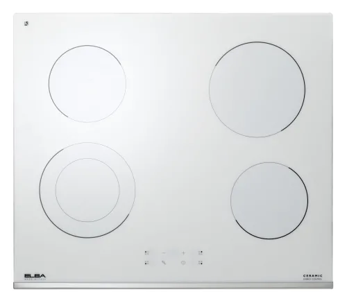Elba Built-in Ceramic Hob 60 cm, Ceramic Surface 60 cm, 4 Zones, Touch, White · ASEVC604XFWW