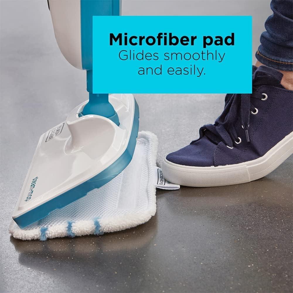 ممسحة بخار ابيض/ازرق 1300 واط بلاك اند ديكر 1300W STEAM-MOP — صورة 3