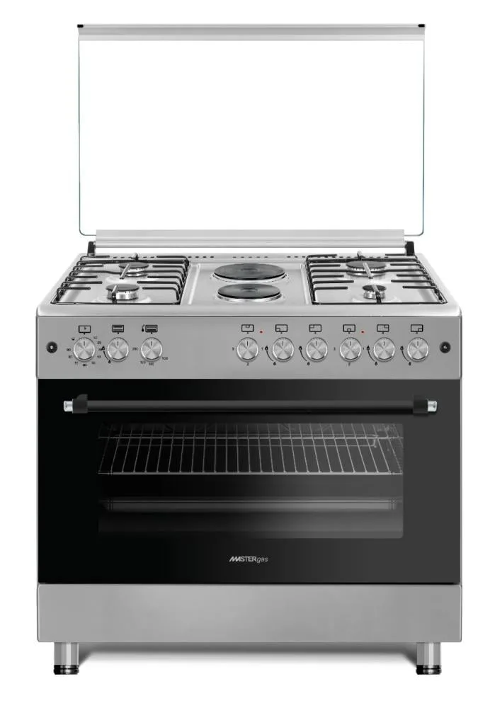 Master Gas Freestanding Cooker 90 cm, Gas and Electric – 4 Burners + 2 Fast Electric Hotplates · MGF9P42G2-HI