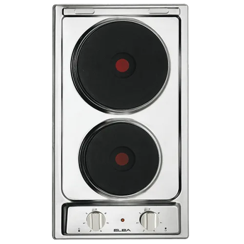 Elba Built-in Electric Solid-Plate Hob 30 cm, 2 Plates (one rapid, with red dot) · ASE30020X