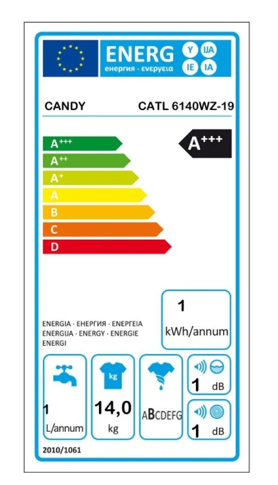 Candy Top-Load Washing Machine 14 kg – White · CATL 6140WZ
