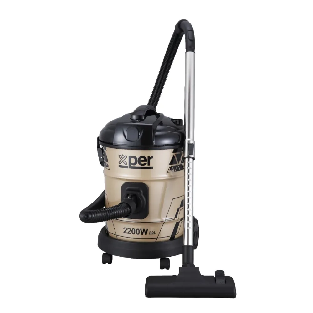 Xper Canister Vacuum 2200 W – 22 L, Gold *Black · XPVC-22W22L-23