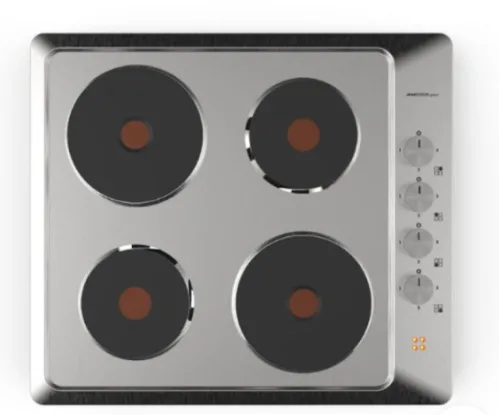 Master Gas Built-in Hob 60 cm, Stainless Steel, Electric – 60 cm, 4 Halogen Zones · H64ERT