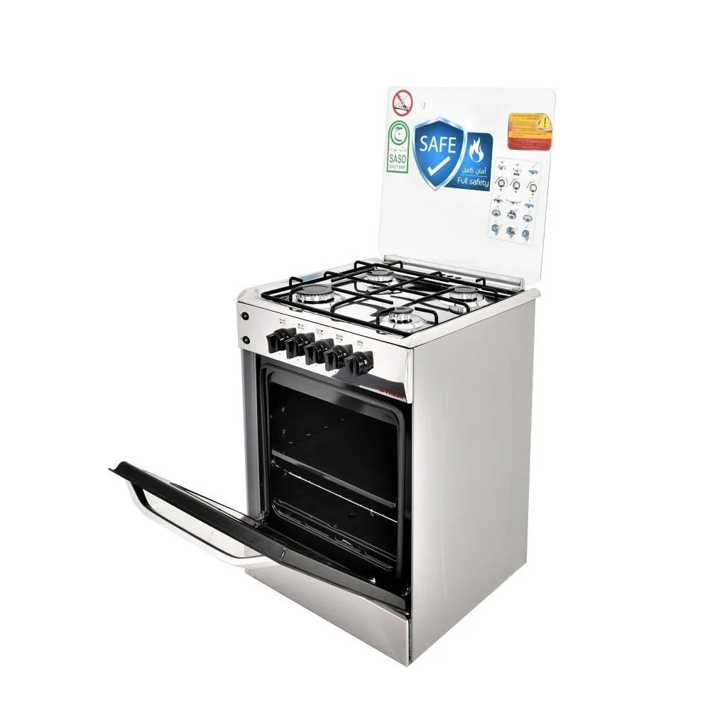 Fresh Cooker 55*55, 4 Burners, Gas, Full Safety FSC5555