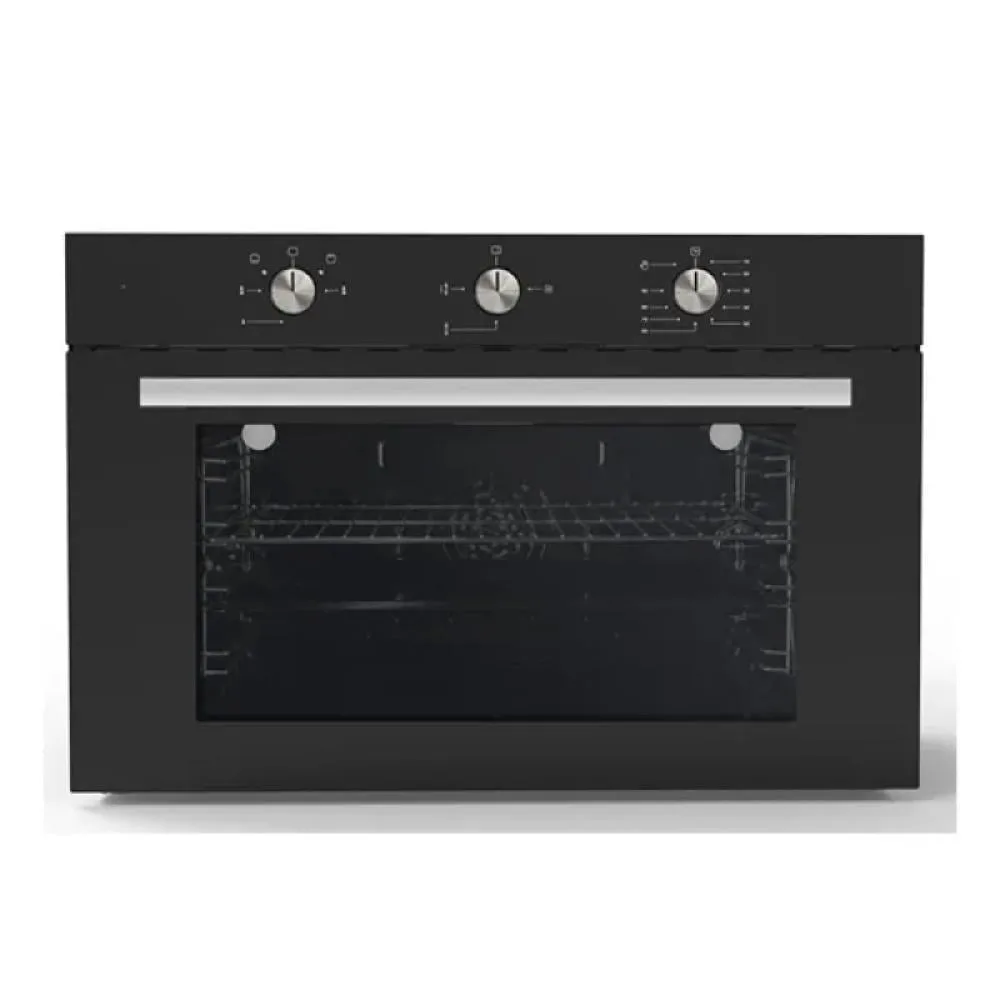 Master Gold Built-in Electric Oven 90 cm, 10 Functions, 3 Knobs, Black โ 2 Fans โ MG-L95254