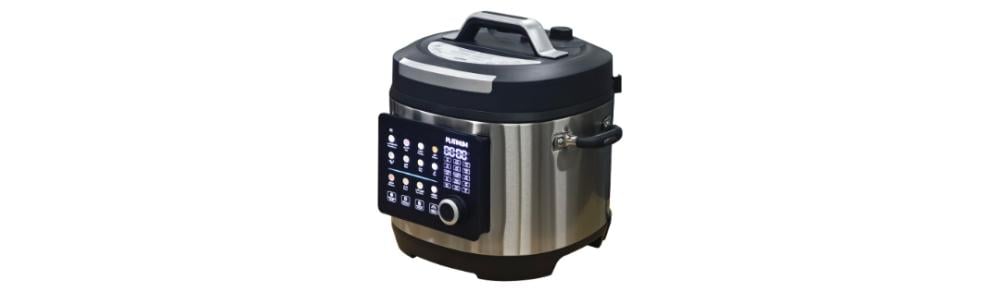 Platinum Pressure Cooker 1000 W, 6 L, 1000 W, Touch Screen with an Elegant Design and Colorful Illustrative Icons for Easy Access to the Different Features, Rust-Resistant Body Made of High-Quality 410 Stainless Steel, Rust-Resistant and Built to Last, Multi-Function with Several Cooking Modes | Display unit, sold as is