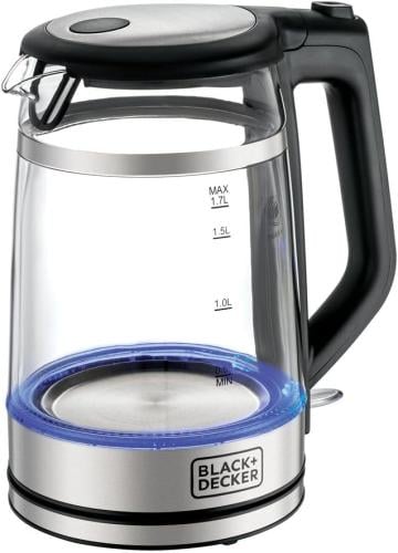 Black+Decker Water Kettle 1.7 L DOUBLE WALL GLASS KETTLE, Glass Electric Kettle, 2200 W, 1.7 L Capacity โ GK220-B5 Made in China GK220-B5