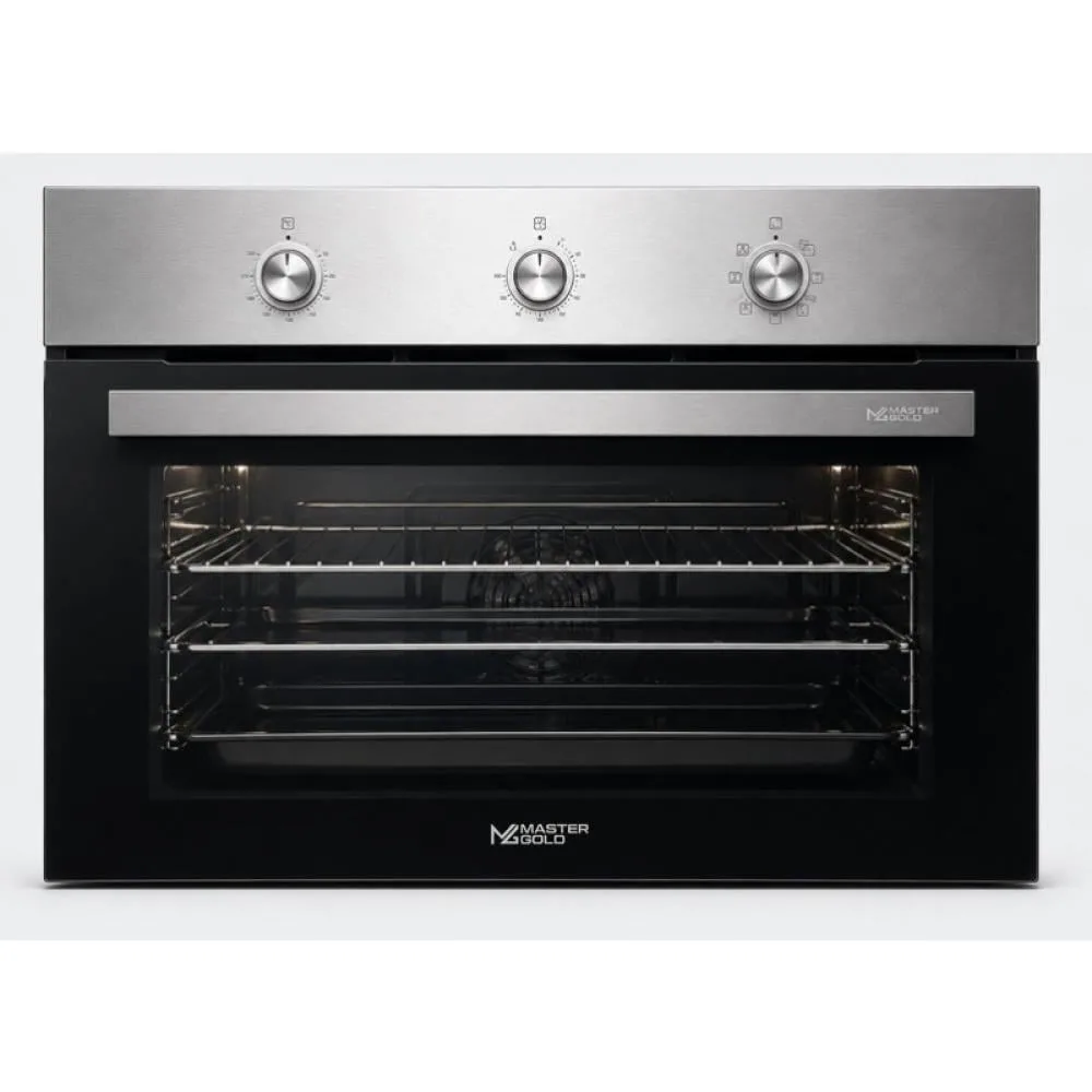 Master Gold Built-in Electric Oven โ 90 cm โ 10 Functions โ 3 Knobs โ 2 Fans โ MG-L91254