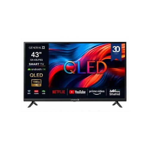 جنرال اكس شاشة - 43 بوصة - سمارت - Android 14 - دقة QLED - دقة FHD - موديل GX-43LPSQ