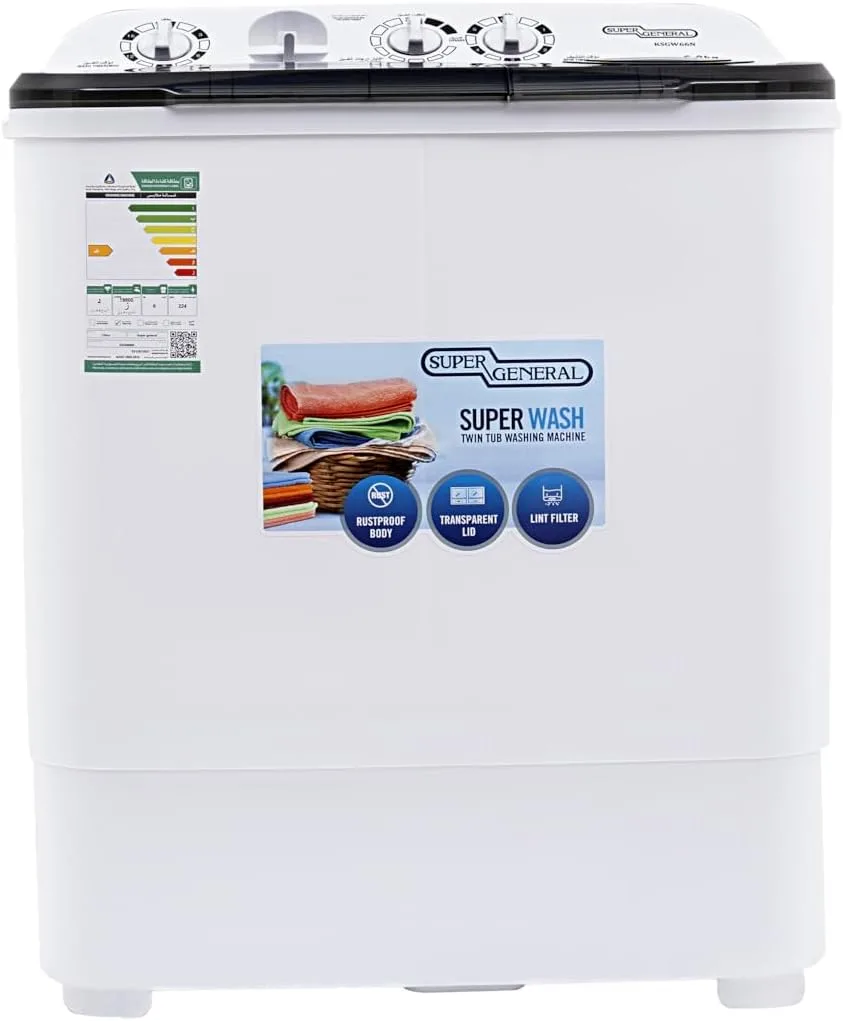 Super General Twin-Tub Washing Machine 6 kg KSGW66N