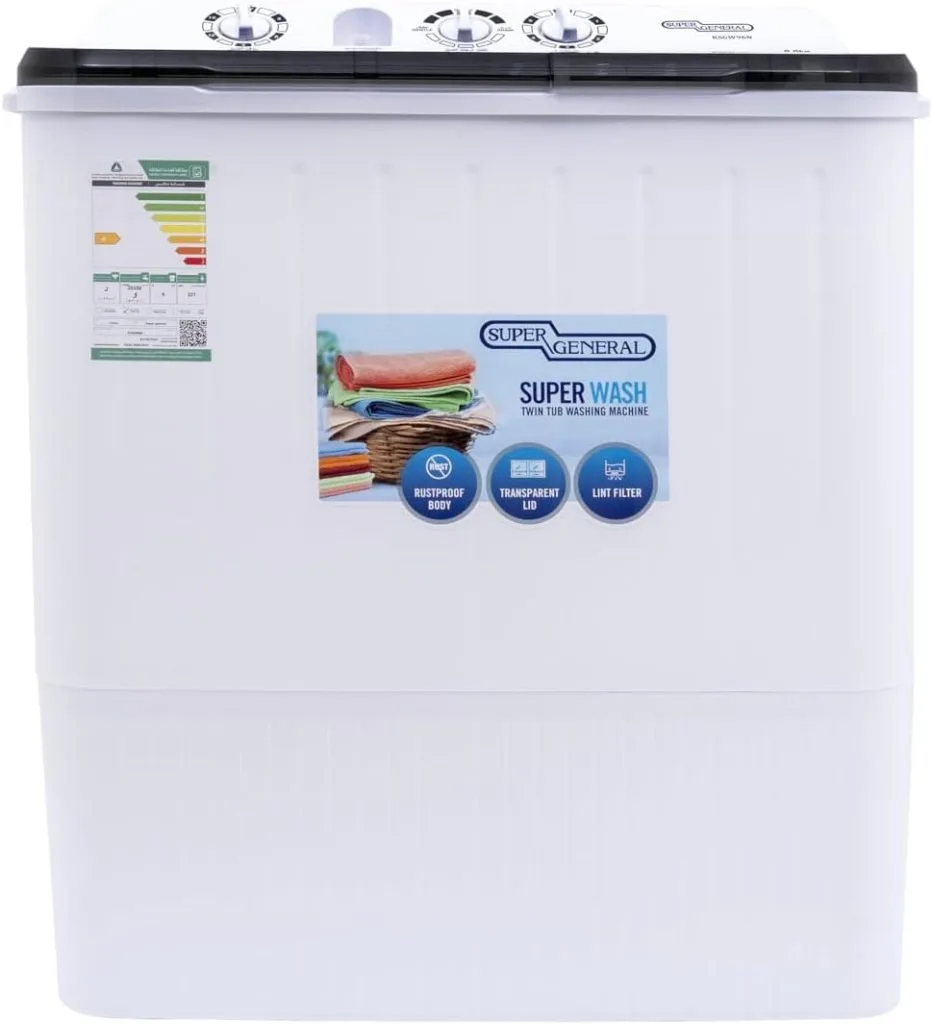 Super General Twin-Tub Washing Machine 9 kg KSGW96N