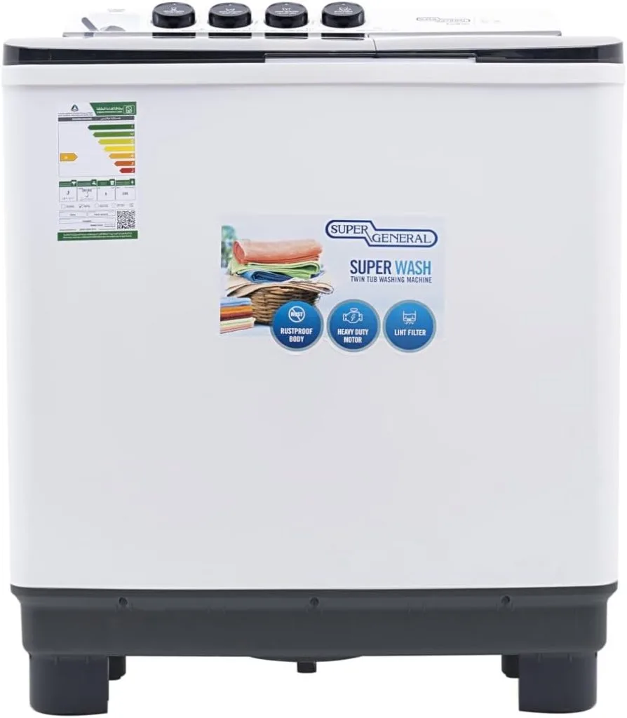 Super General Twin-Tub Washing Machine 8 kg KSGW85N