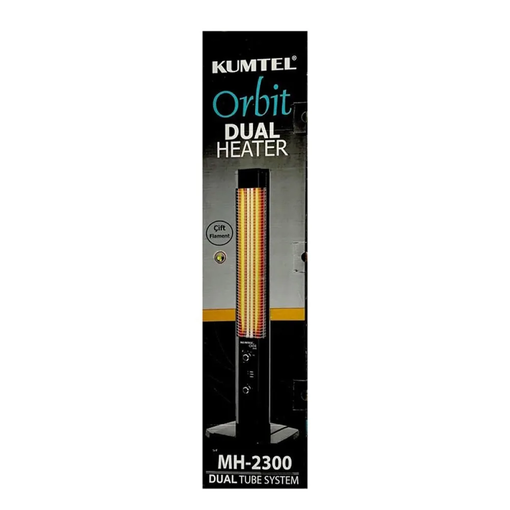 Kumtel Vertical Electric Heater, 2 Heating Elements, 2300 W, Black MH2300