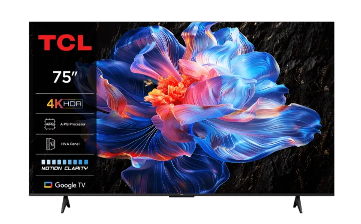 TCL 75-inch 4K LED TV, Google TV, 4K HDR, 60Hz, Made in China 75P6k