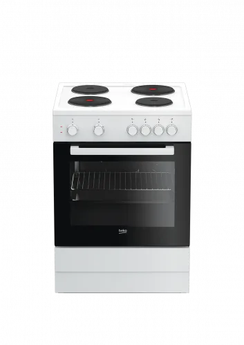 Beko Freestanding Electric Cooker, 4 Burners FSS66000GW