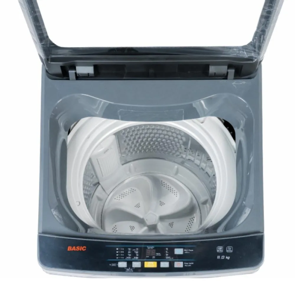 Basic Automatic Top-Load Washing Machine 11 kg โ Silver โ BAWMT-ML11S