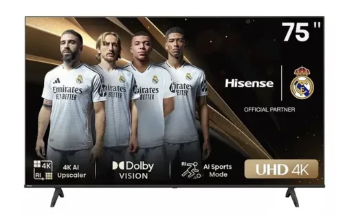 Hisense 75-inch 4K LED TV, High Quality, VIDAA OS, Made in China 75A62N