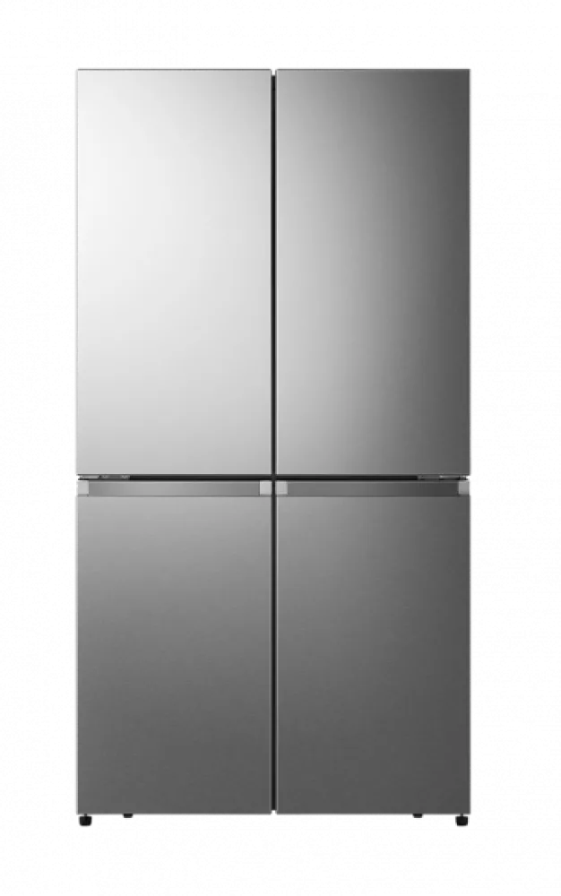 Hisense Four-Door Refrigerator 20.5 cu ft, Energy Efficiency D, Net Capacity 583 L, Stainless Steel, Inverter, Made in China RQ72W2NR