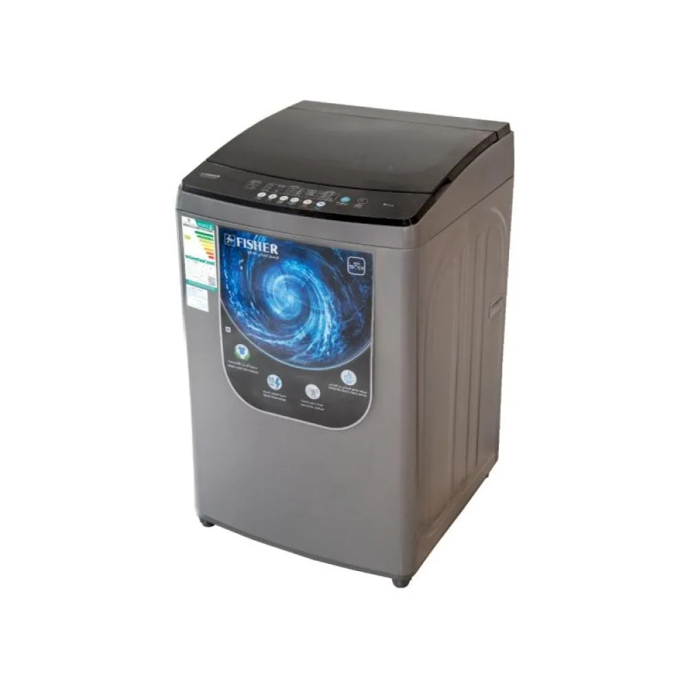 Fisher Inverter Automatic Top-Load Washing Machine 17 kg – 680 RPM – Silver – FAWMT-M170GIHDD