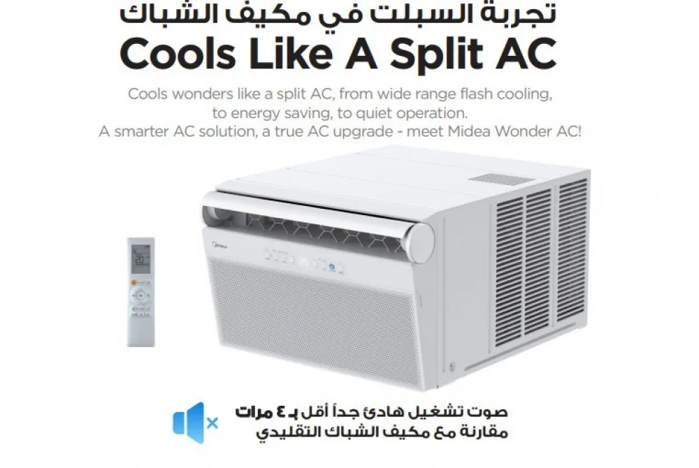 Midea Wonder Deluxe Window AC, 1.5 Ton, Cooling Only, Remote + Wi-Fi, 18000, Inverter, Made in China WDV18CDWG