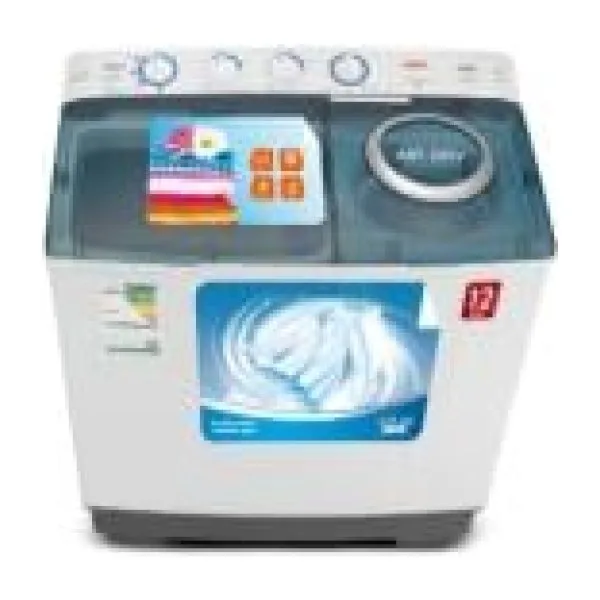 HAM Twin-Tub Washing Machine 12 kg โ White ยท HWM12000-21N