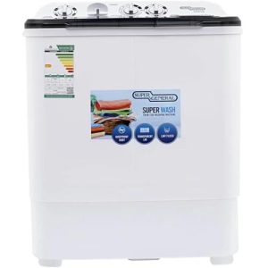 Super General Twin-Tub Washing Machine 8 kg – Top Load – White – KSGW85N