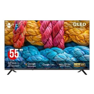 ام تي سي شاشة سمارت 55 بوصة - QLED - 4K UHD - نظام تشغيل Google TV - موديل QMT55UH700GO